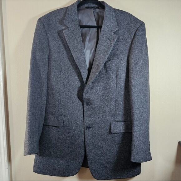Jos A Bank Camel Hair Blazer Mens 43L Brushed Wool Flanned Sport Coat 2 Button - Picture 1 of 8